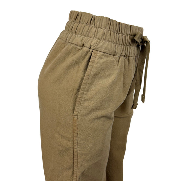 Everlane Women’s Camel Cotton Relaxed Elastic Waist Pants Drawstring Size XS