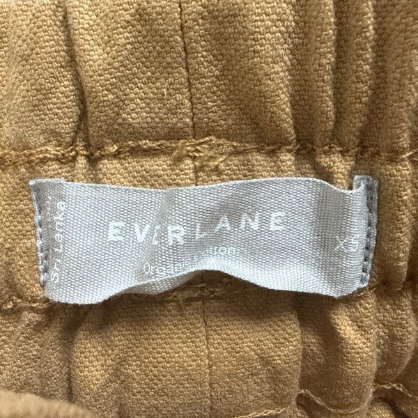 Everlane Women’s Camel Cotton Relaxed Elastic Waist Pants Drawstring Size XS