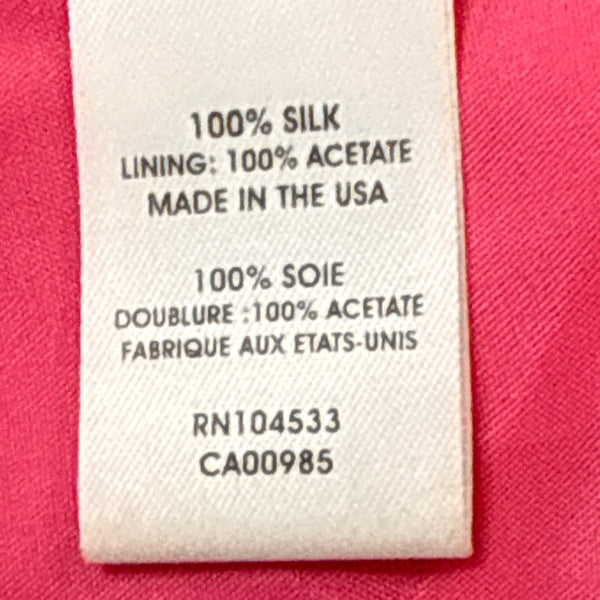 Nanette Lepore Womens Pink Purple 100% Silk Floral A-Line Skirt Size 0