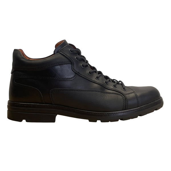 Johnston & Murphy Men’s Black Leather Mid Top Rawles Boot Size 12 M