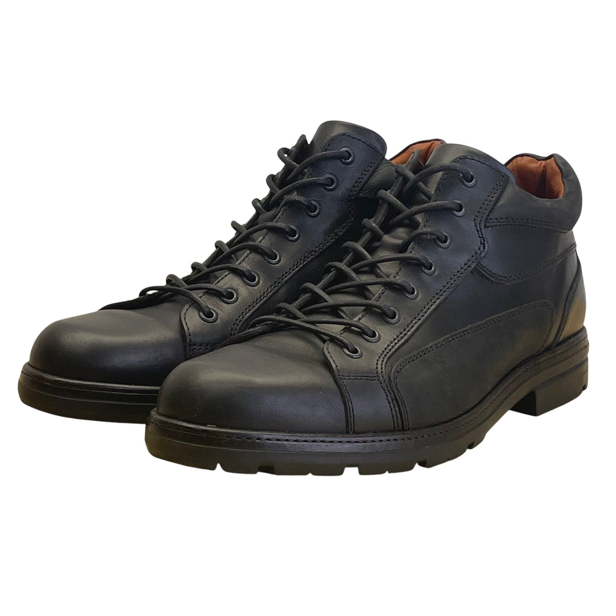 Johnston & Murphy Men’s Black Leather Mid Top Rawles Boot Size 12 M