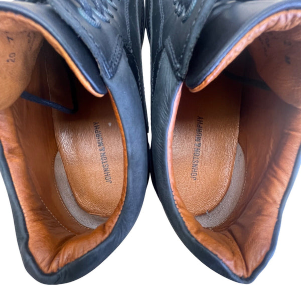 Johnston & Murphy Men’s Black Leather Mid Top Rawles Boot Size 12 M