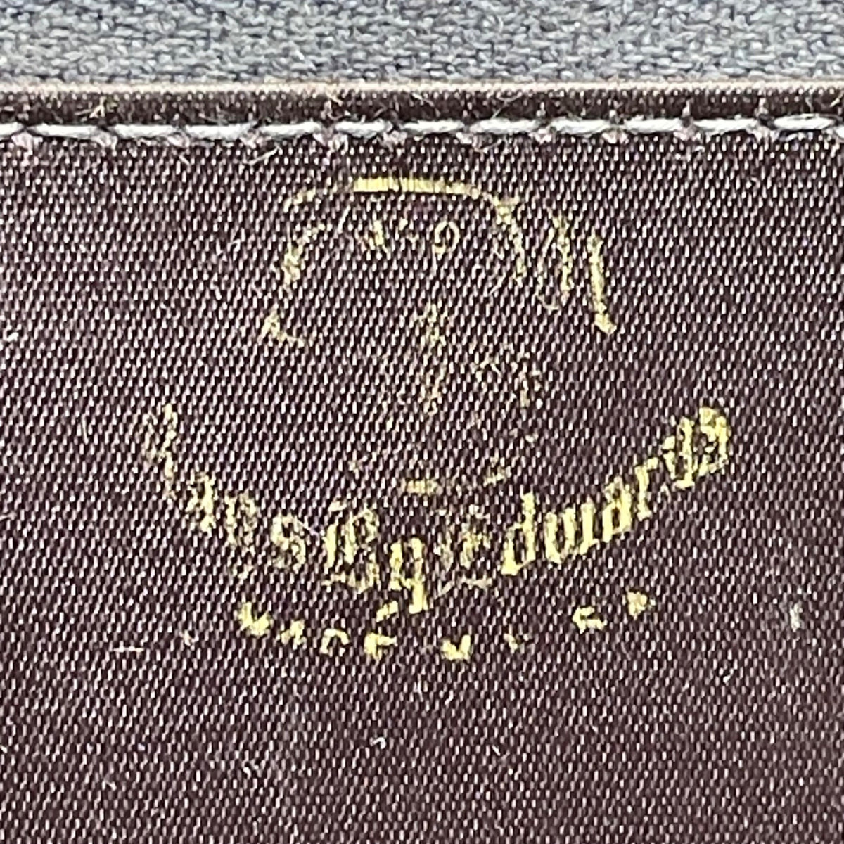 Bags By Edwards Women’s Brown Satin Top Handle Red Stone Clasp Vintage Purse