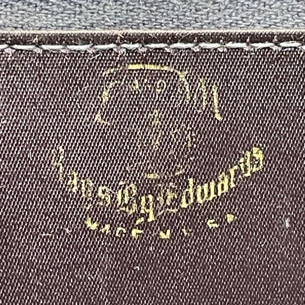 Bags By Edwards Women’s Brown Satin Top Handle Red Stone Clasp Vintage Purse