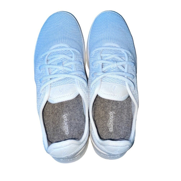 AllBirds ReRun Men's Clarity Blue & White Tree Runner Running Shoes Size M9
