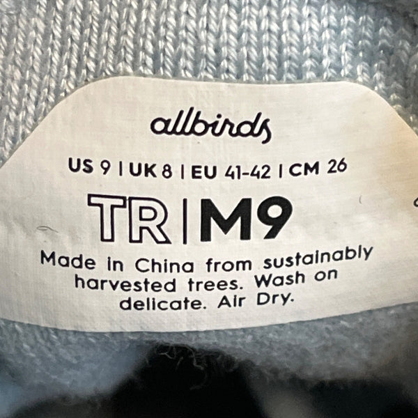 AllBirds ReRun Men's Clarity Blue & White Tree Runner Running Shoes Size M9