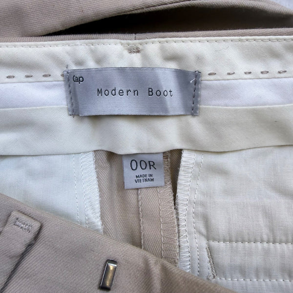 Gap Women’s Taupe Modern Boot Pants Stylish Everyday Comfort Size 00R - New
