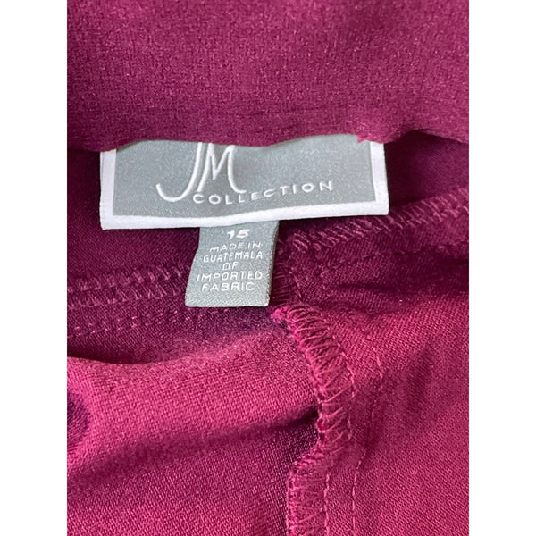 JM Collection Women's Purple High Rise Working Pants Sz 18 - NWT