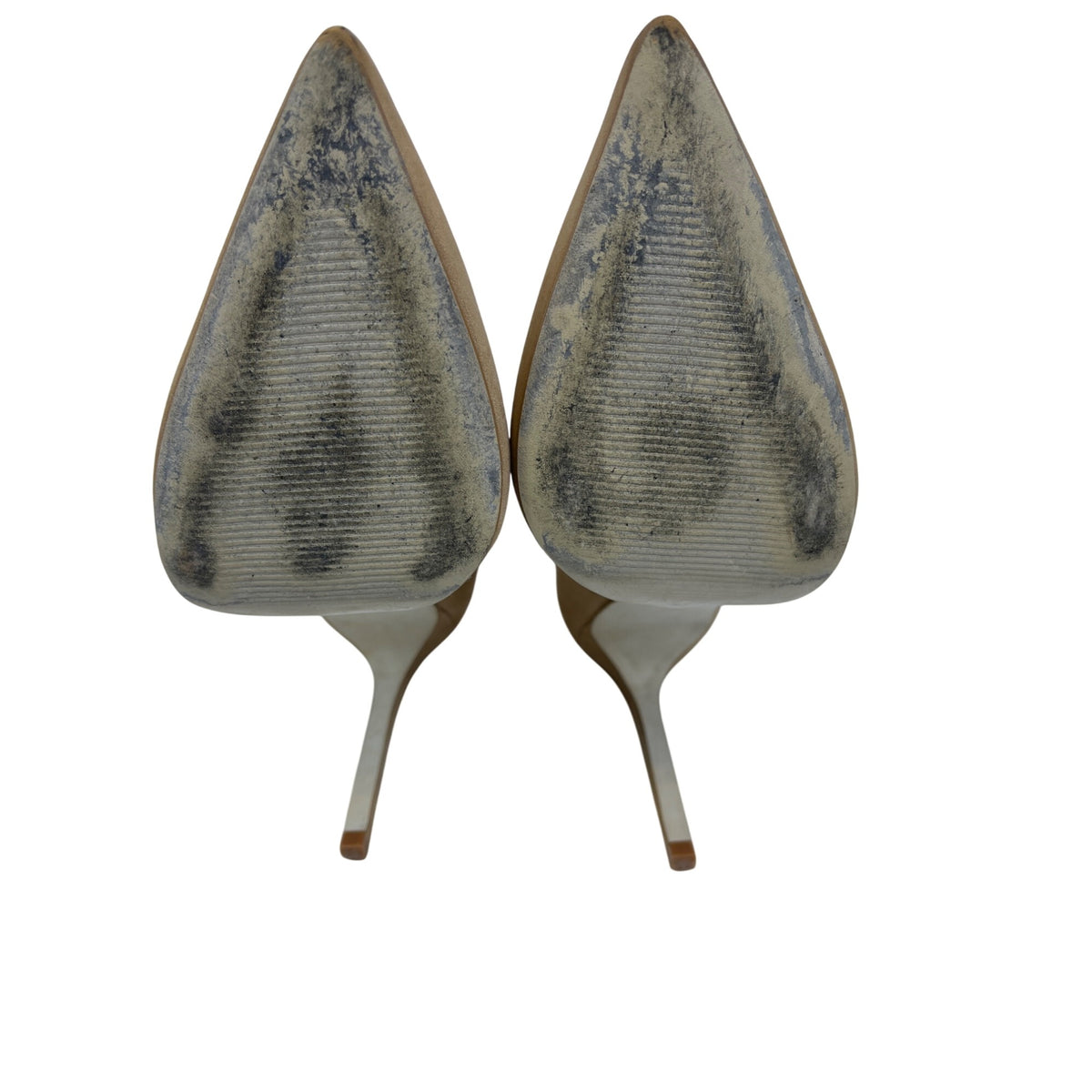 Steve Madden Womens Beige Microfiber Pointed Toe Stiletto Heels Classic Pumps Size 8