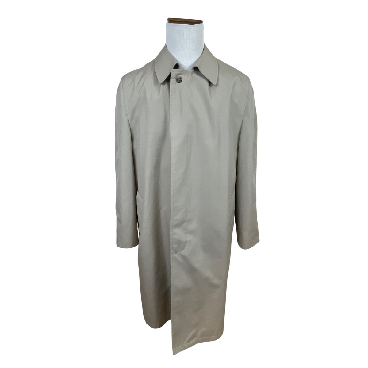 Hart Schaffner & Marx Mens Beige Sleek Trench Coat Size 44