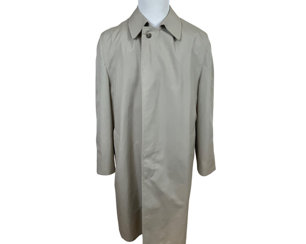 Hart Schaffner & Marx Mens Beige Sleek Trench Coat Size 44