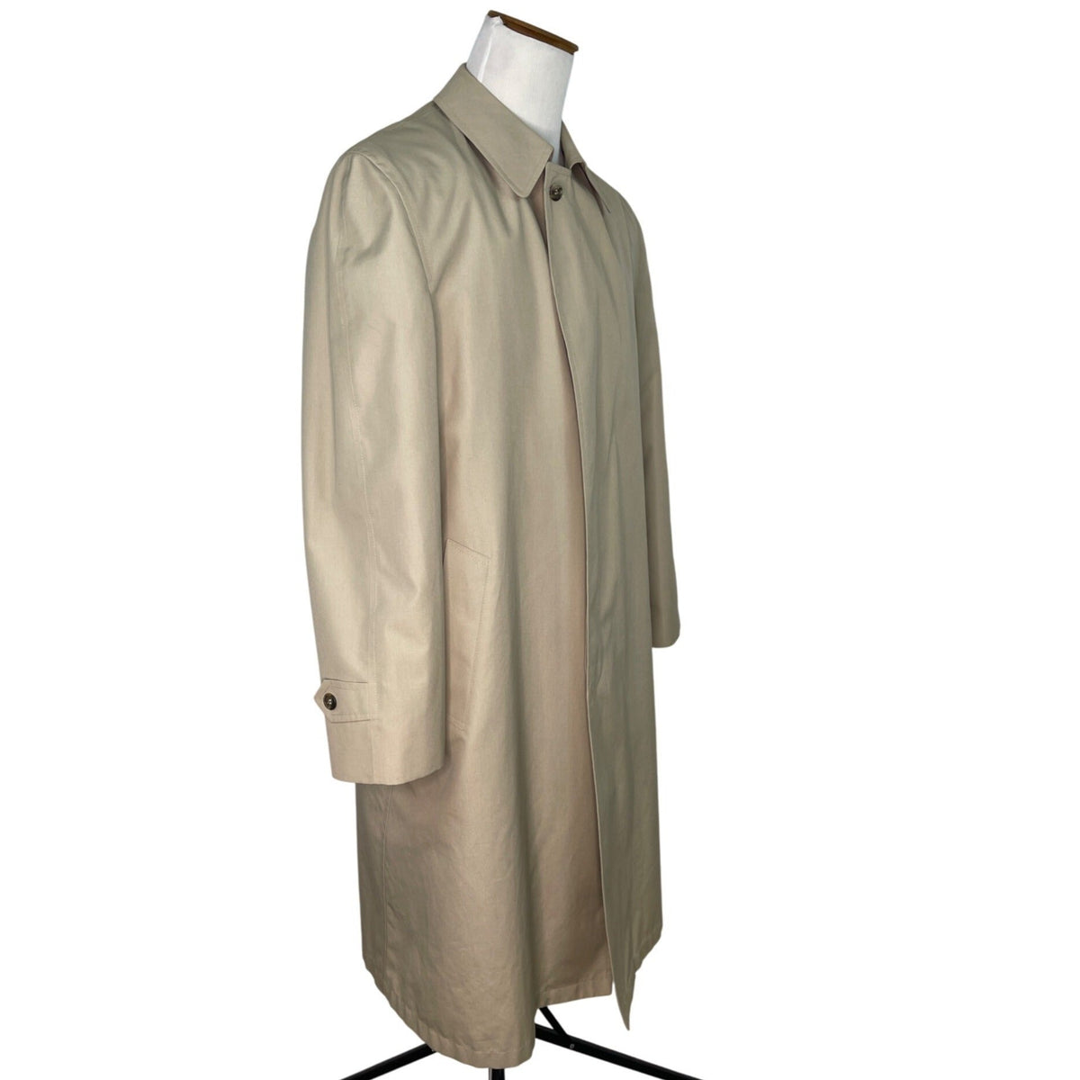 Hart Schaffner & Marx Mens Beige Sleek Trench Coat Size 44