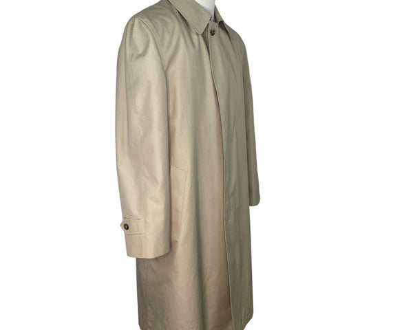 Hart Schaffner & Marx Mens Beige Sleek Trench Coat Size 44