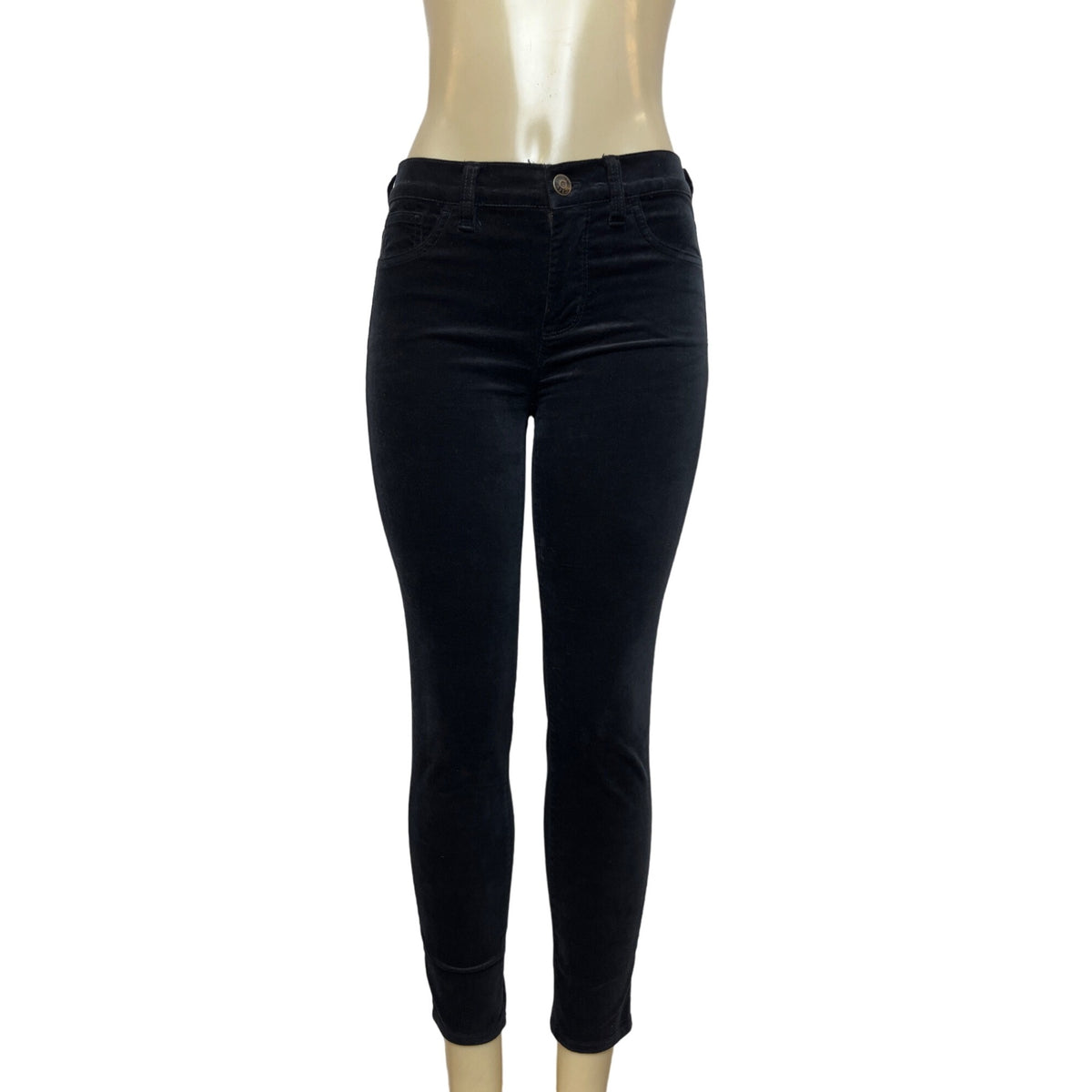 J. Crew Women's Black Jeans with Front Zipper and Button Sz 26