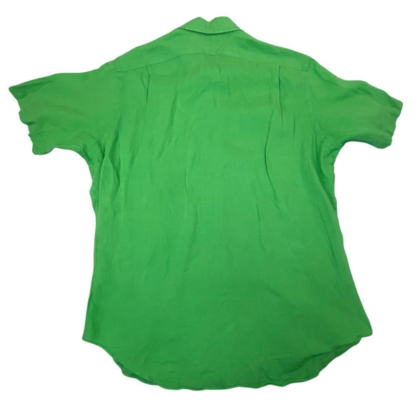 Polo By Ralph Lauren Mens Green Linen Button-Up Shirt Size L