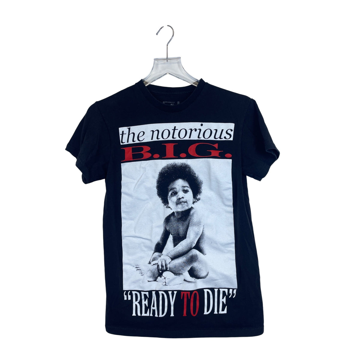 Brooklyn Mint Mens Black Cotton Graphic T-Shirt The Notorious B.I.G. Ready To Die S