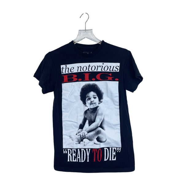 Brooklyn Mint Mens Black Cotton Graphic T-Shirt The Notorious B.I.G. Ready To Die S