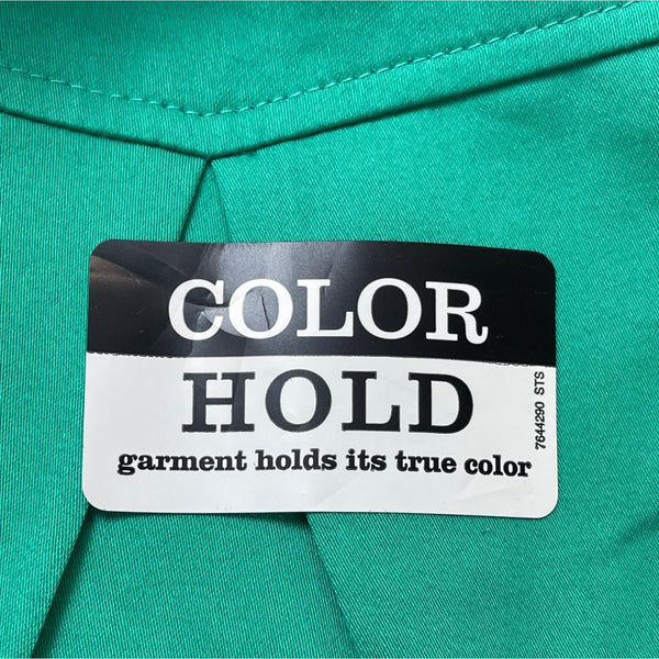 Studio I Womens Green Short Sleeve Button Down Stretchable Shirt Sz 24W - New