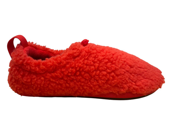 UGG Women’s Red Fleece-Lined Warm Sherpa Style Indoor Slip-On Slippers Size 6