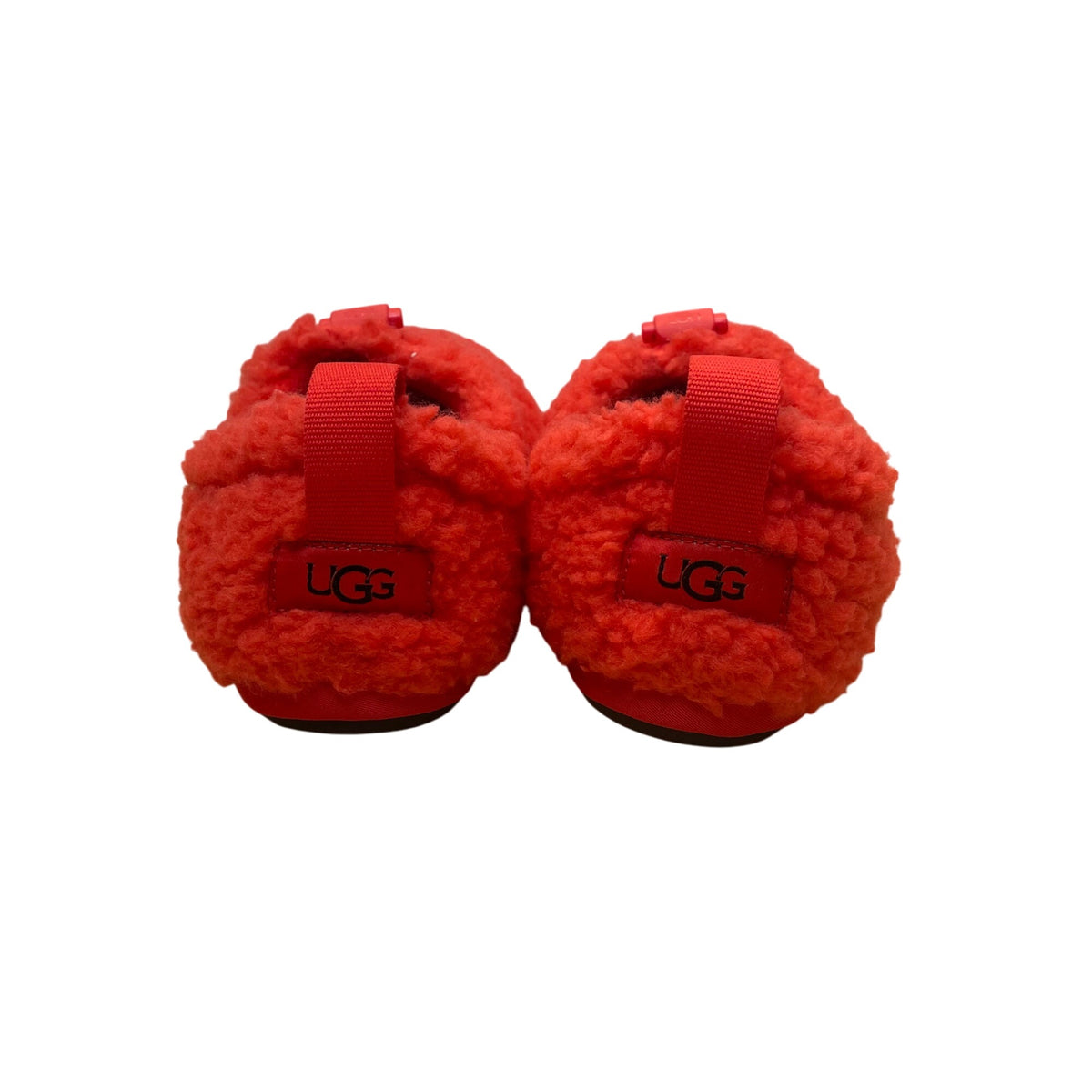 UGG Women’s Red Fleece-Lined Warm Sherpa Style Indoor Slip-On Slippers Size 6