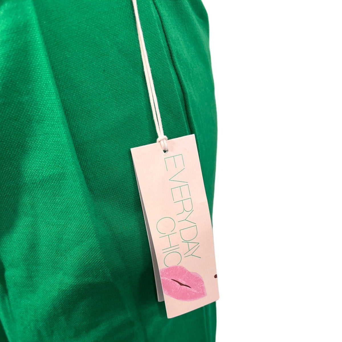 Eva Mendes New York & Company Green Wide-Leg Elastic Waist Pants S Cotton Spand