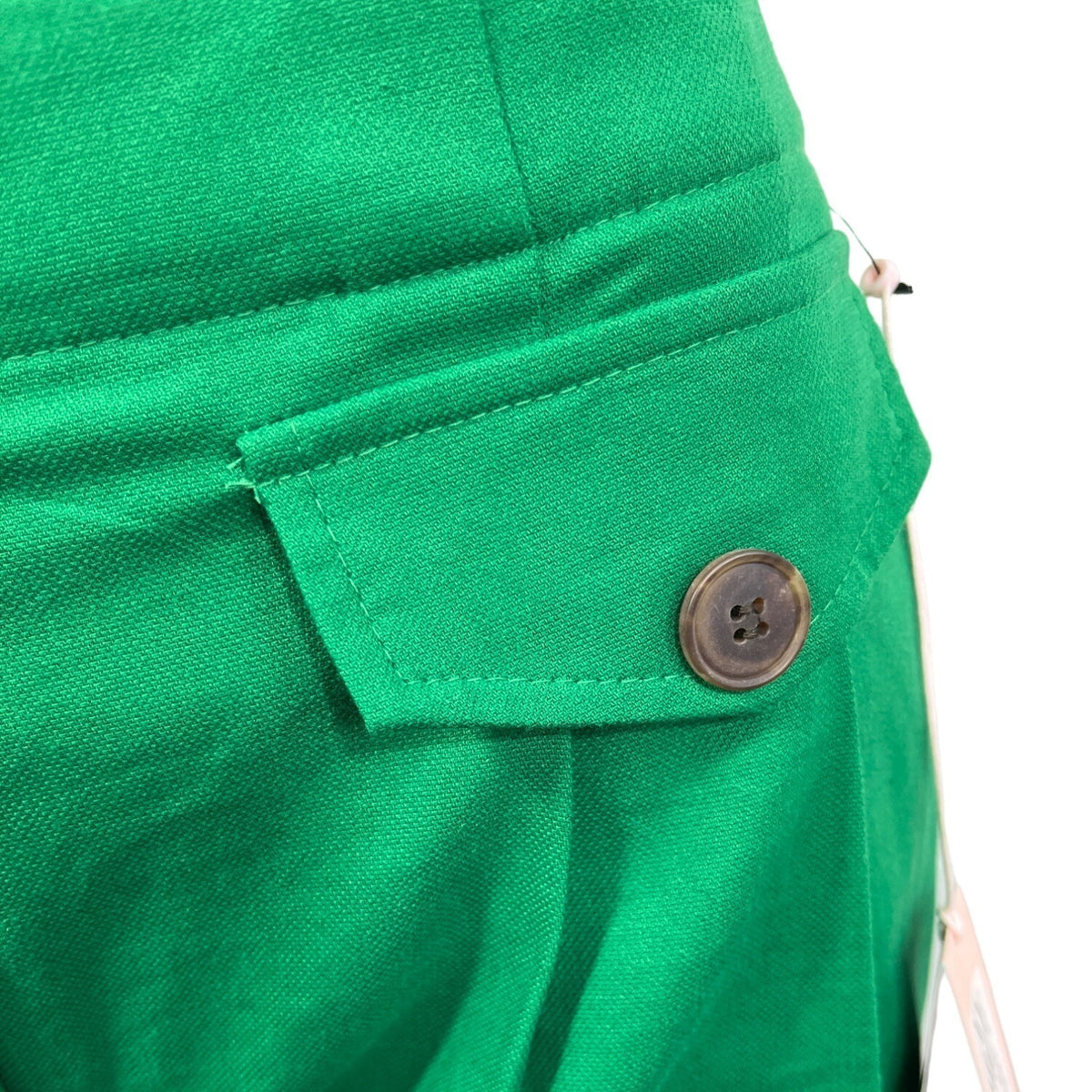 Eva Mendes New York & Company Green Wide-Leg Elastic Waist Pants S Cotton Spand