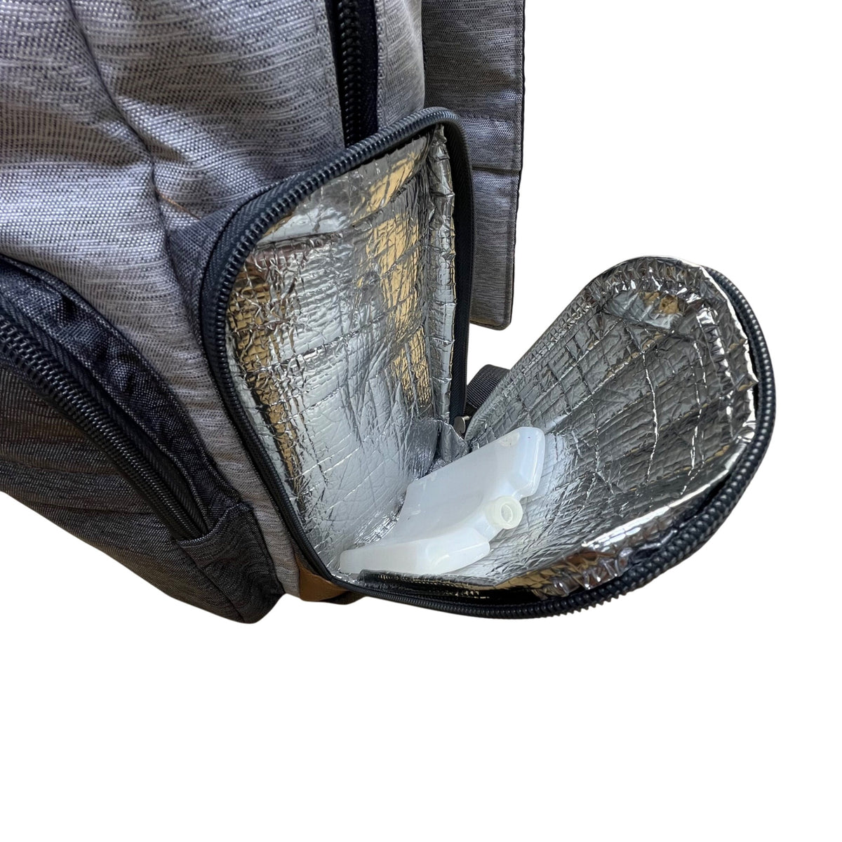 Eddie Bauer Unisex Gray & Charcoal 12 Compartments Diaper Cascade Backpack Sz L