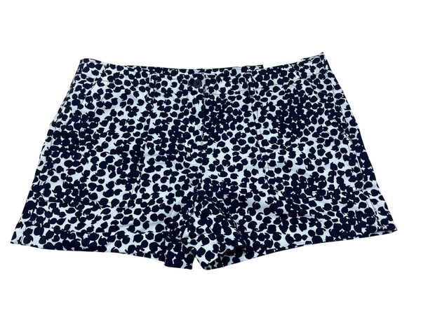 Loft Womens Navy & White Cargo ShortsAnimal Print Pattern Size 14 - New