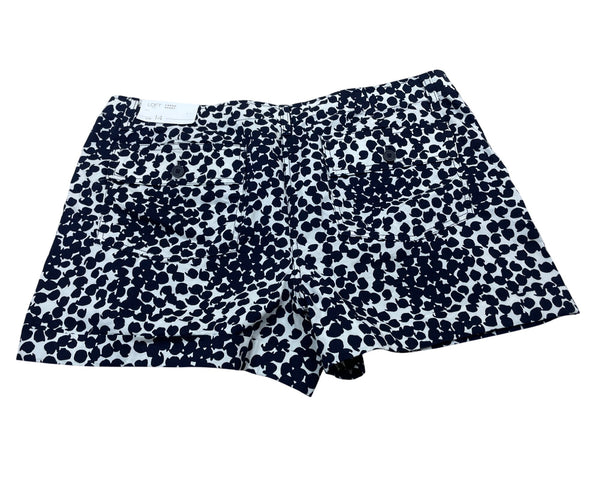 Loft Womens Navy & White Cargo ShortsAnimal Print Pattern Size 14 - New