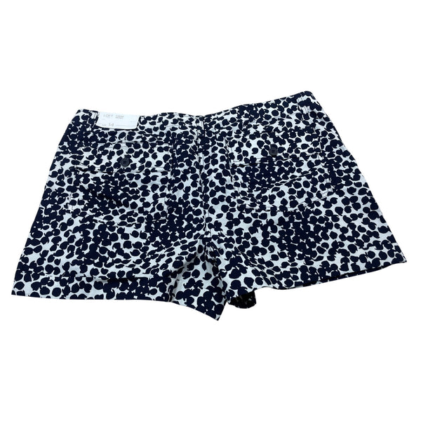 Loft Womens Navy & White Cargo ShortsAnimal Print Pattern Size 14 - New