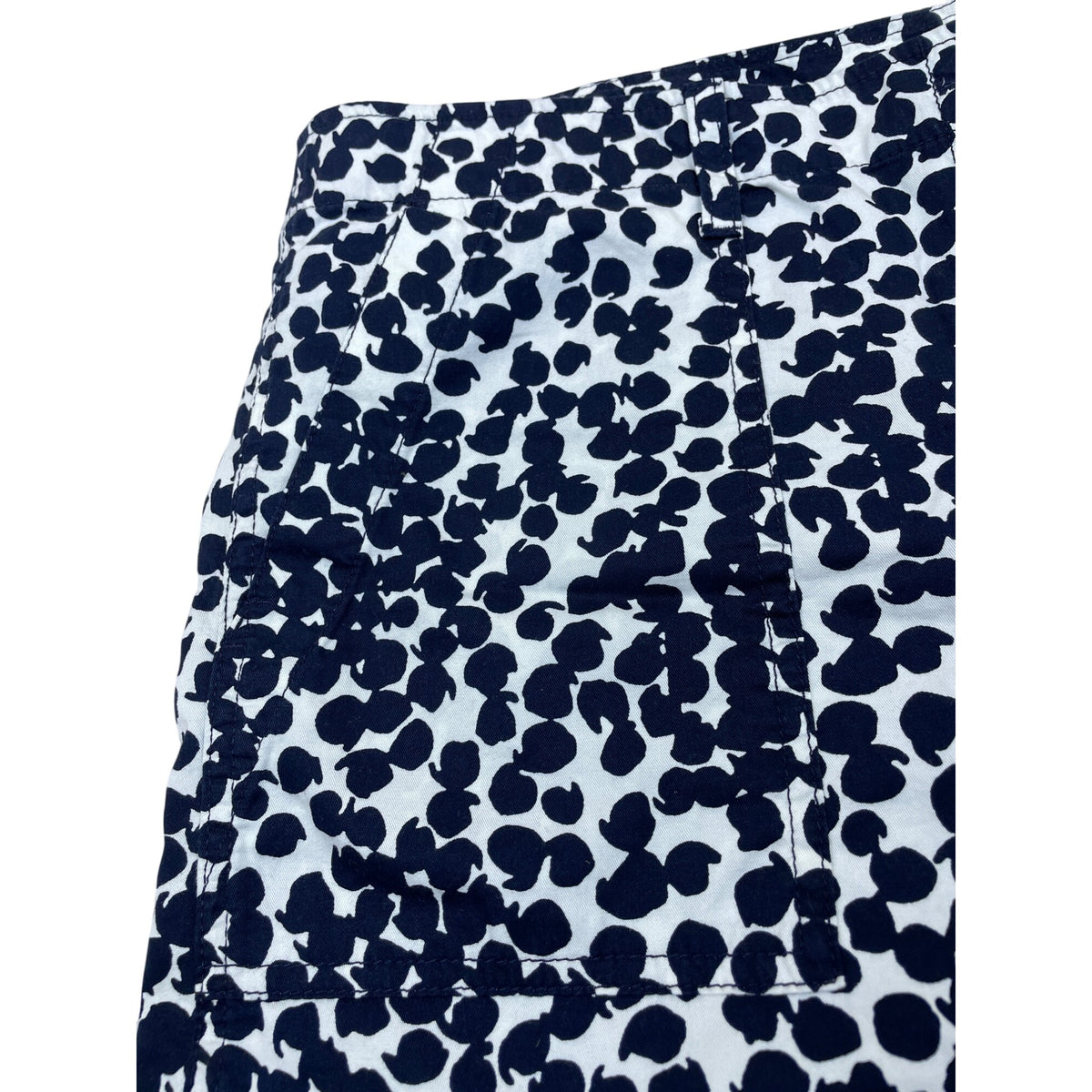 Loft Womens Navy & White Cargo ShortsAnimal Print Pattern Size 14 - New