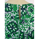 Loft Green & White Floral Long Sleeve Blouse Womens Size L - New