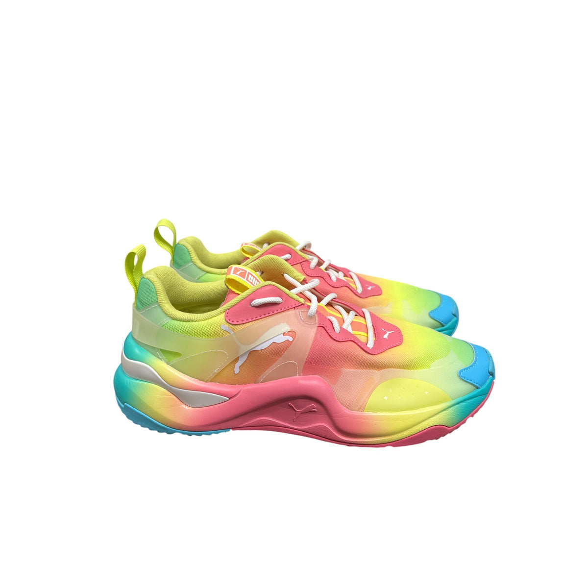 Puma Womens Multicolor Mesh R System Running Shoes Size 10 Colorful Gradient Design