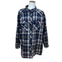Five Brother Men's Navy Tan Plaid Flannel Shirt Button Front 3XL