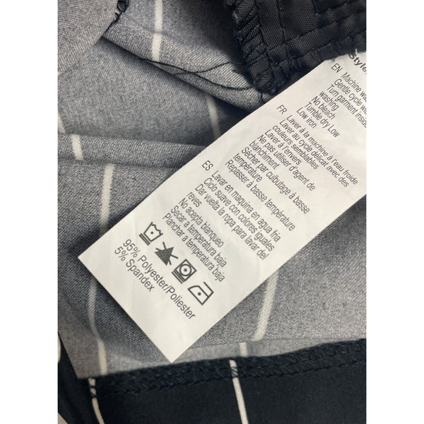 Street Wear Society Women's Black and White Stripes High Rise Shorts Sz M