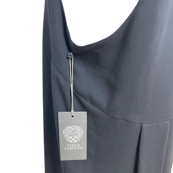 Vince Camuto Womens Black Sleeveless Sheer Panel Back Top Size S