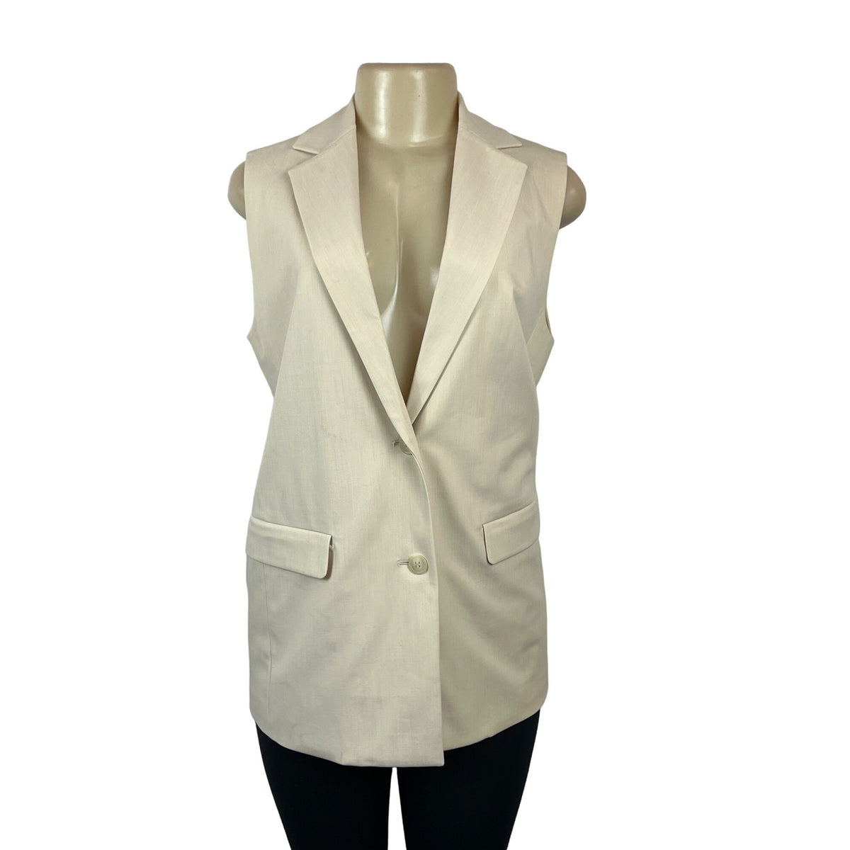 Uniqlo Women's Cream Blazer Vest Size XS