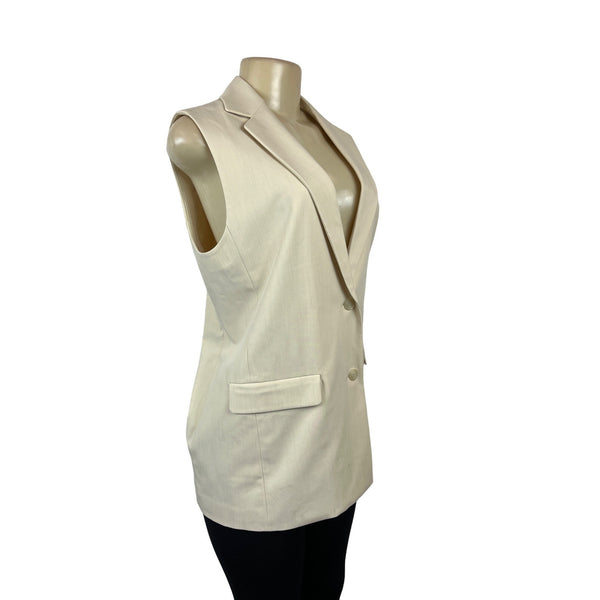 Uniqlo Women's Cream Blazer Vest Size XS