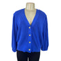 Loft Women's Royal Blue Button Front Knit Cardigan Sweater Size L