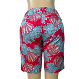 Lilly Pulitzer Womens Avenue Shorts Coral Reef Print Casual Shorts Size 4 - New