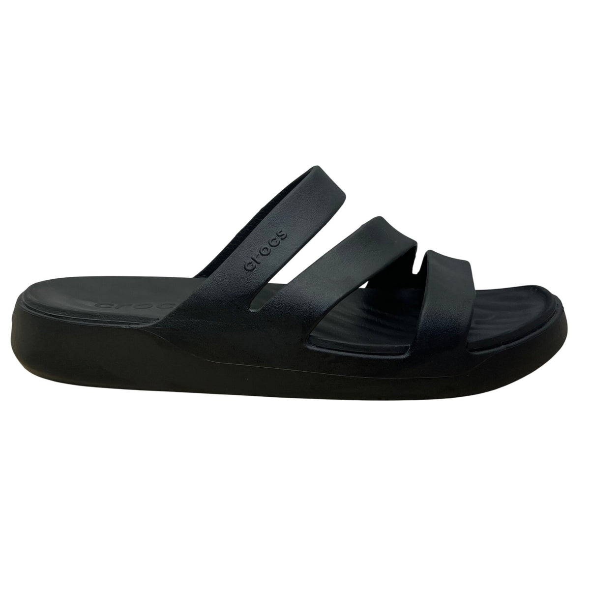 Crocs Women’s Black EVA Getaway Strappy Slide Sandals Size W8