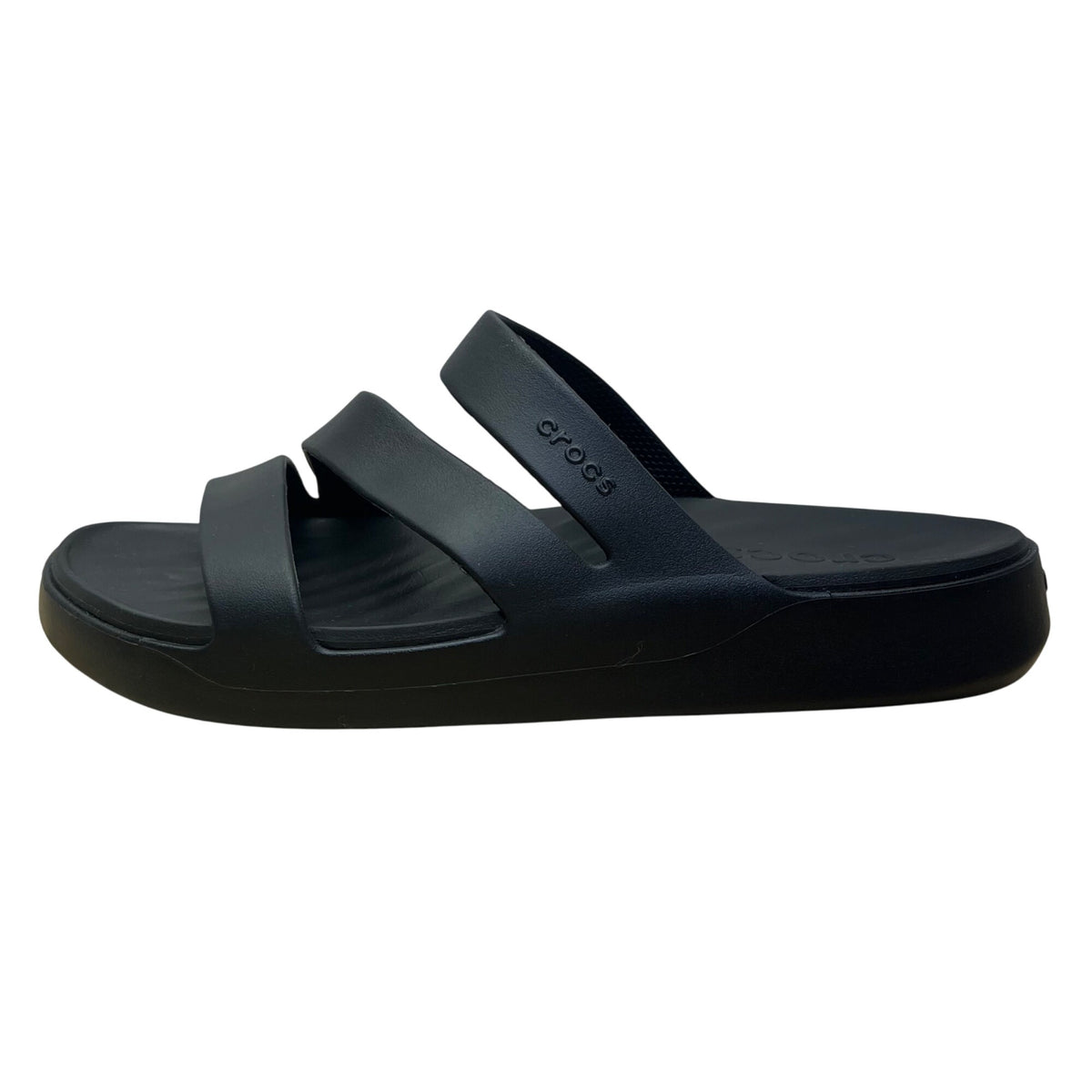 Crocs Women’s Black EVA Getaway Strappy Slide Sandals Size W8