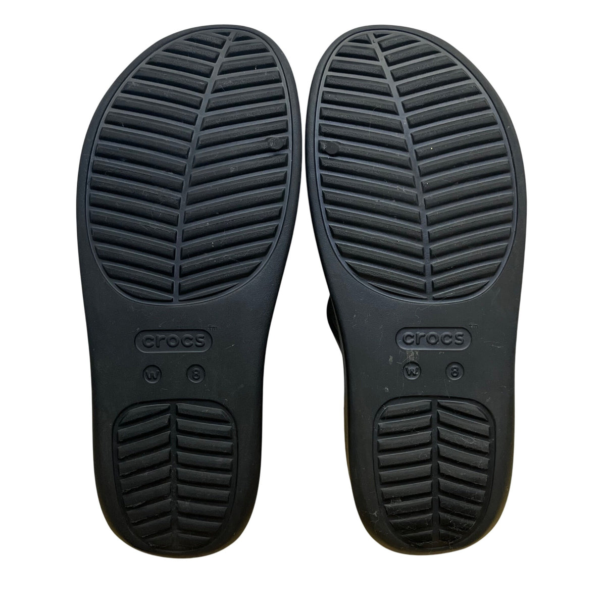 Crocs Women’s Black EVA Getaway Strappy Slide Sandals Size W8