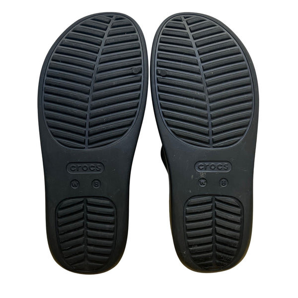 Crocs Women’s Black EVA Getaway Strappy Slide Sandals Size W8