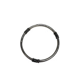 Silver Womans Antiqued Bangle Bracelet With Tribal-Inspired Design Details And Smooth Finish