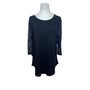 Koitmy Black Lace Sleeve Womens Blouse Comfortable Elegant Design Size L - New
