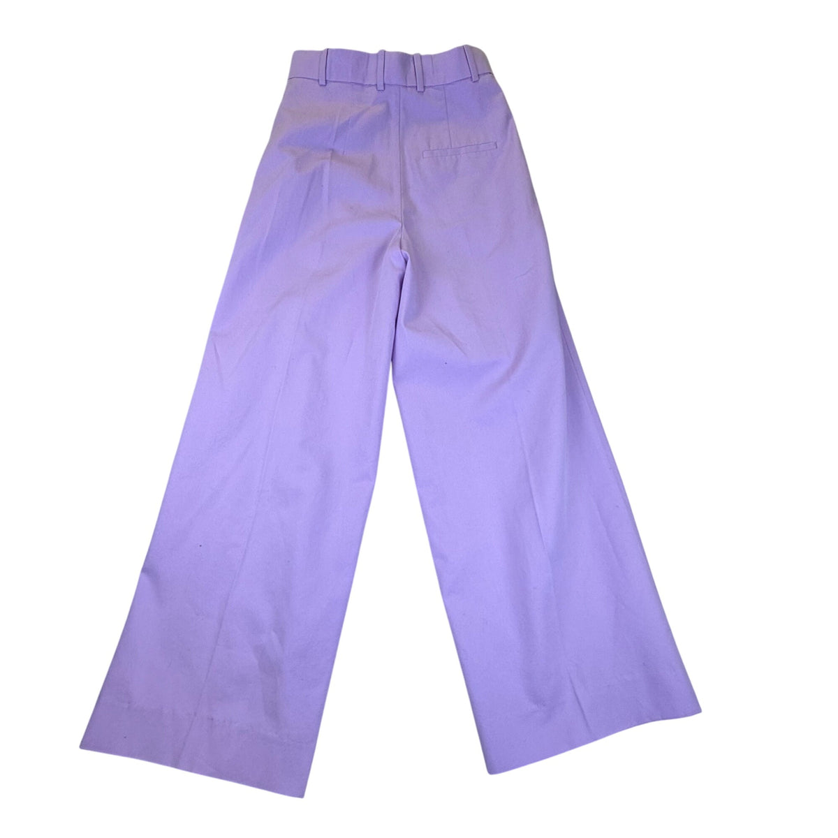 COS Womens Lavender Cotton Wide-Leg Pleated Pants Elegant Tailored Fit Size 2