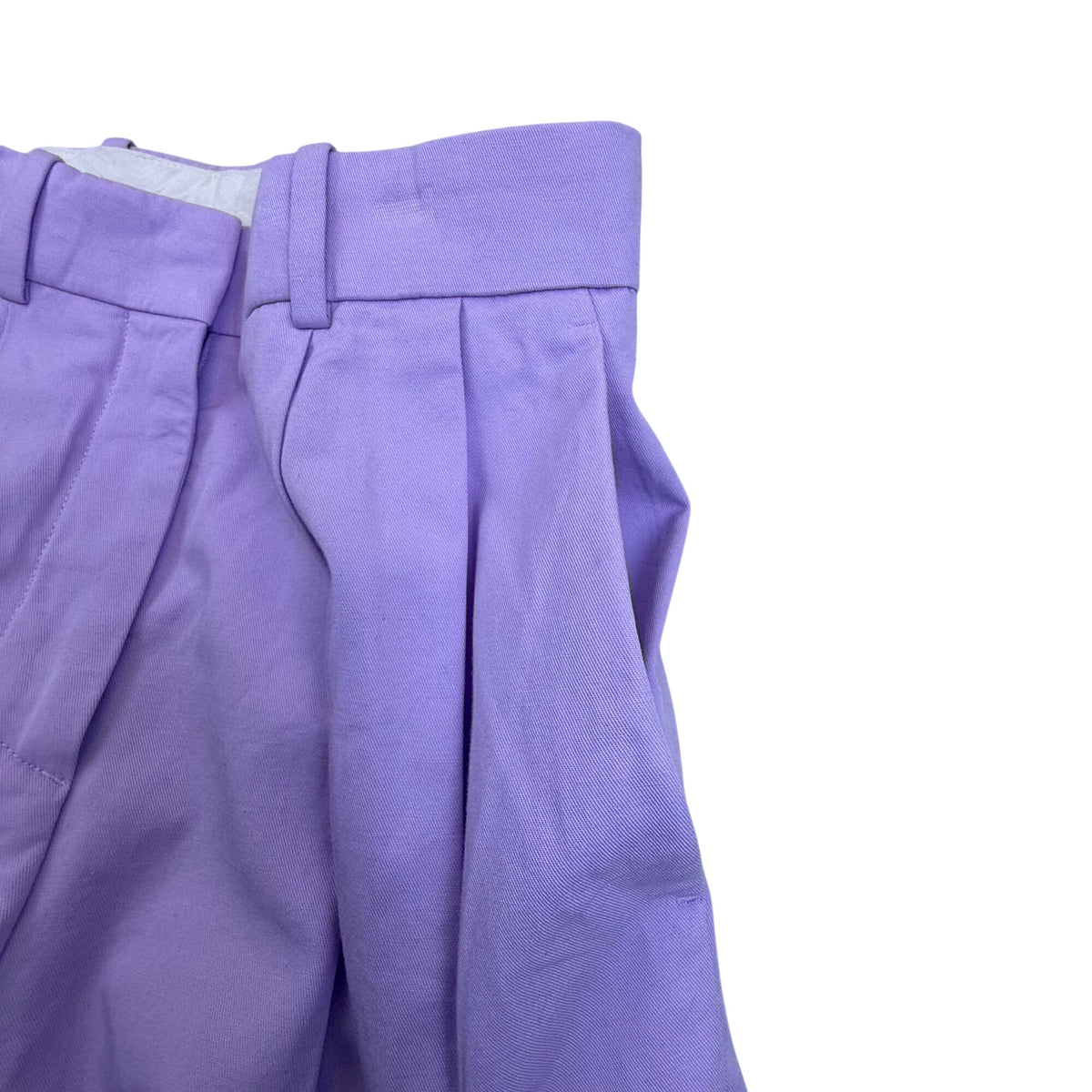 COS Womens Lavender Cotton Wide-Leg Pleated Pants Elegant Tailored Fit Size 2