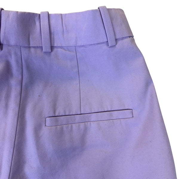 COS Womens Lavender Cotton Wide-Leg Pleated Pants Elegant Tailored Fit Size 2