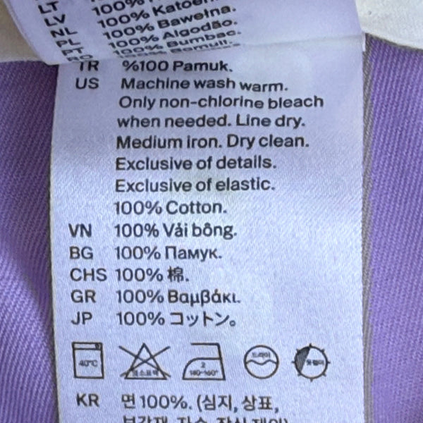 COS Womens Lavender Cotton Wide-Leg Pleated Pants Elegant Tailored Fit Size 2